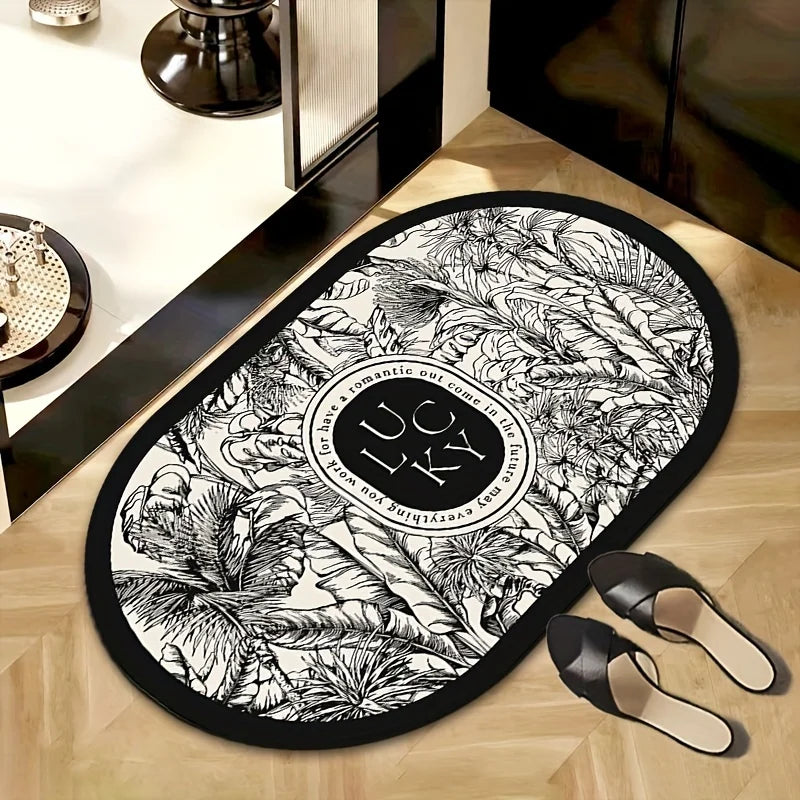 VIKAMA Lucky Luxury High-End Bathroom Mat Absorbent Floor Mat Non-Slip Wear-Resistant Doormat Rug For Bedroom Live Room Home Dec