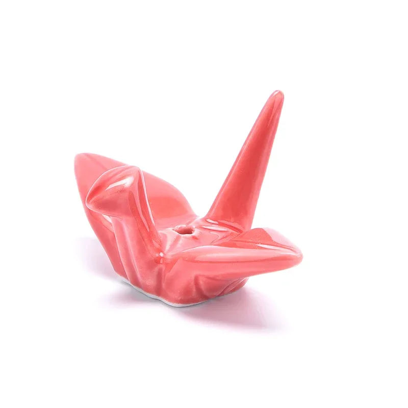 Thousand Paper Crane Shaped Incense Stand Holder Ceramic Incense Burner Stick Rack DIY Home Decoration