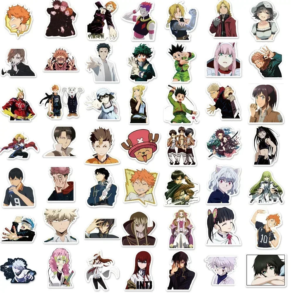 100/300Pcs Mixed Anime Stickers Cartoon Sticker Decals Laptop Motorcycle Luggage Phone Waterproof Sticker for Children Toy
