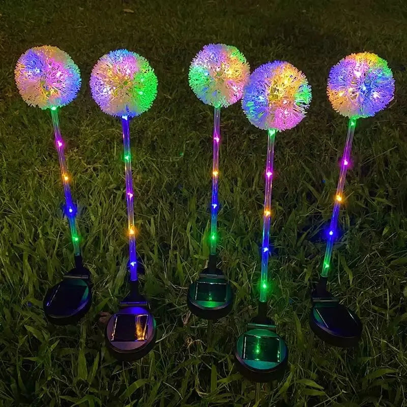 Solar LED Dandelion Lights,Outdoor Waterproof Decorative Lights,Landscape Lighting For Garden,Lawn,Yard,Pathway And Potted Plant