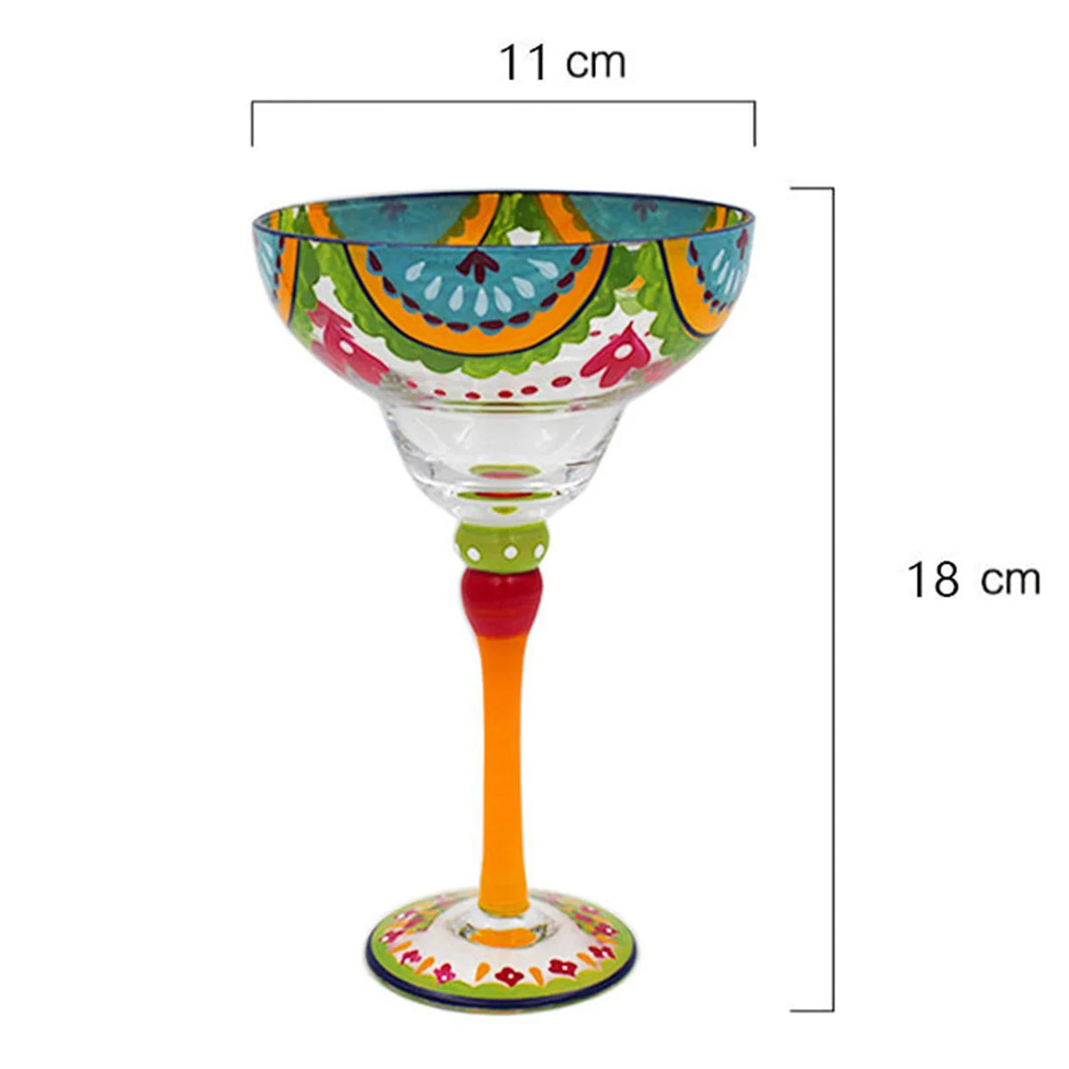 Margarita Cocktail Goblet Cup Multi-Purpose Colorful Wine Glasses for Home Bar Wedding Party