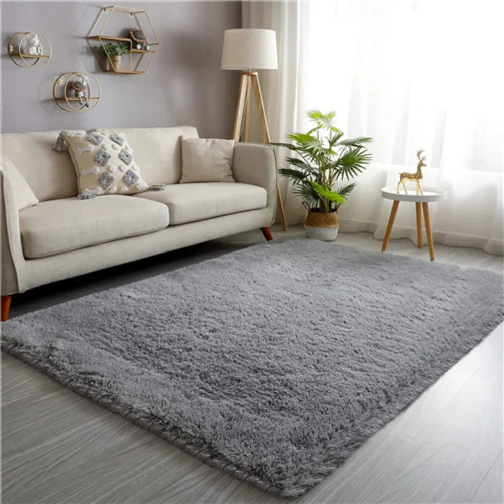 VIKAMA Mauve Soft And Cozy Plush Living Room Sofa Carpet Scandinavian Ins Style Bedroom Plush Carpet Home Decoration Carpet