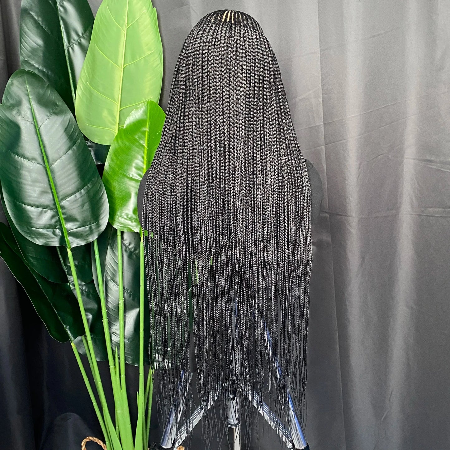 36" Cornrow Box Braided Lace Front Wig | 13x6 | Baby Hair | Synthetic Braids for Women