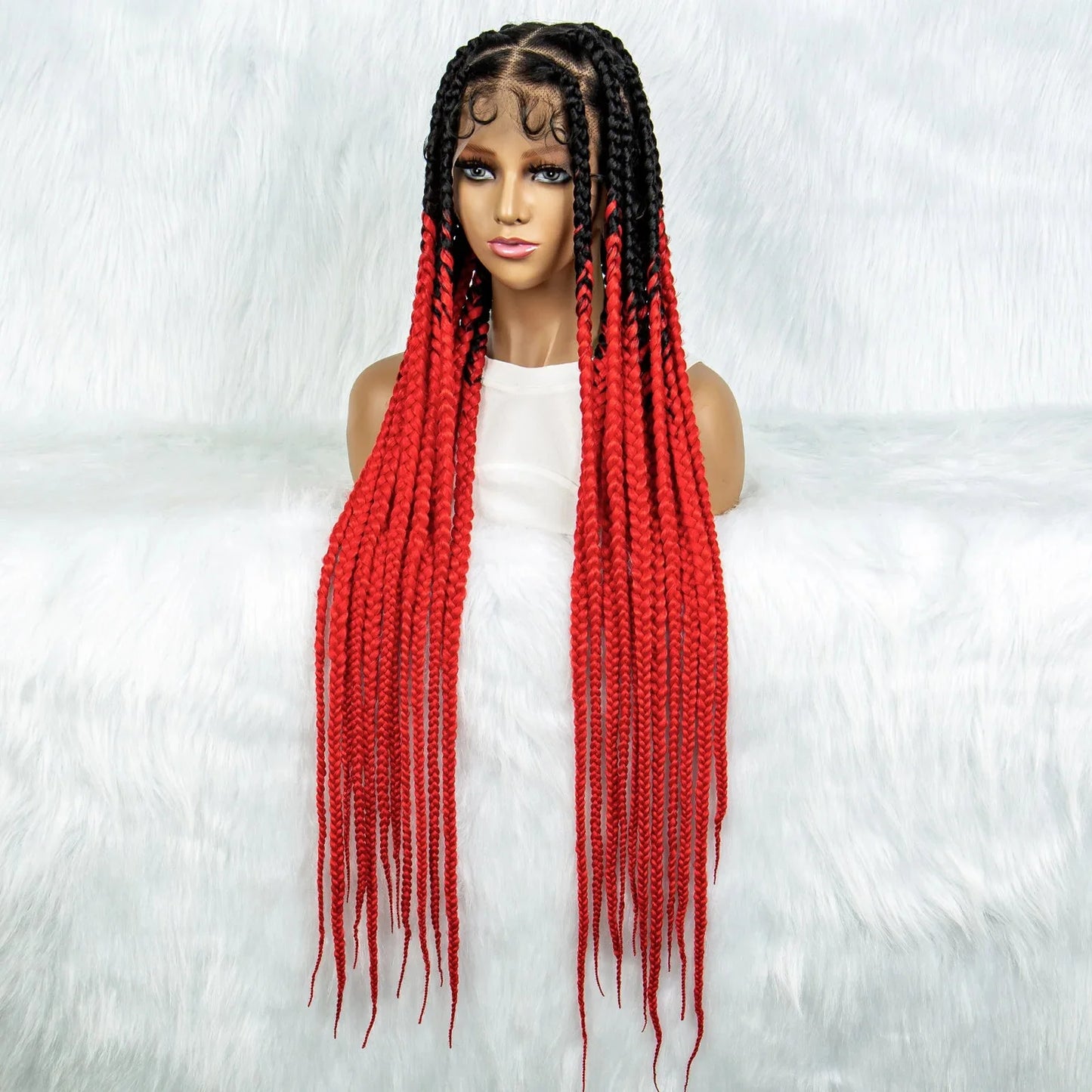 HD Lace Knotless Square Box Braids Wig | Full Lace | Baby Hair | Black Women