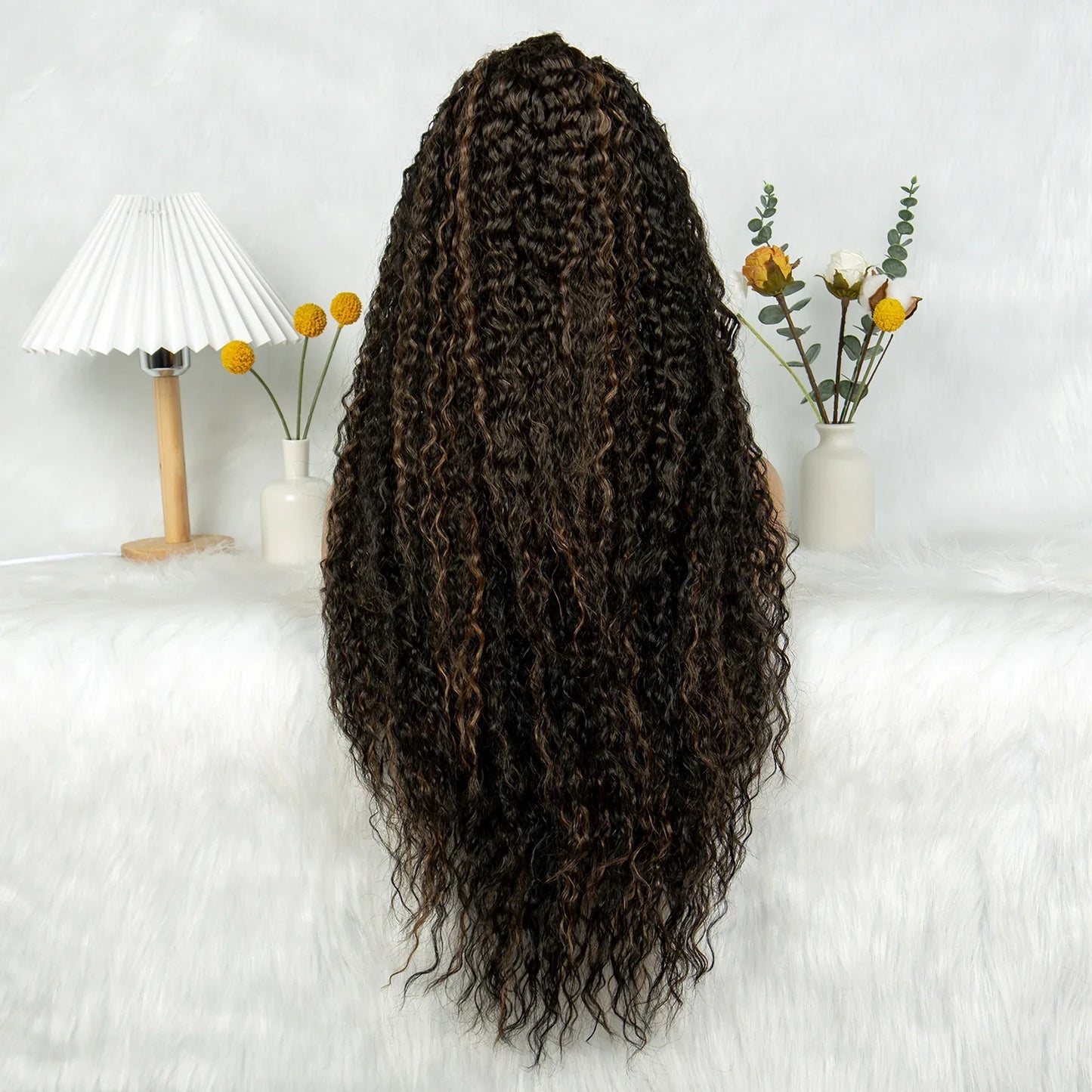 Burgundy Wavy Braided Lace Front Wig | Synthetic Braids | Black Women