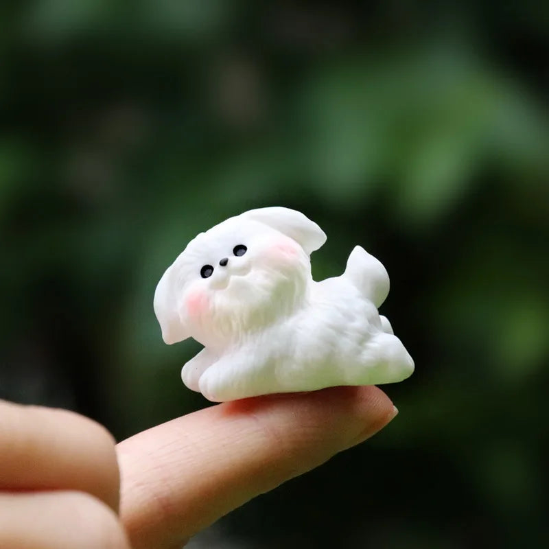5-10pc Figurines Miniatures Cute Dog Micro Landscape Ornaments For Home Decorations Kawaii Puppy Car Desk Decor Room Accessories