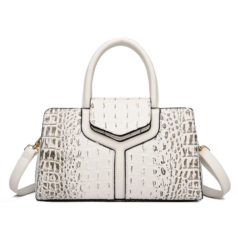 New Leather Women's Messenger Bags | Crocodile Female Crossbody Shoulder Handbags & High Quality Ladies Totes