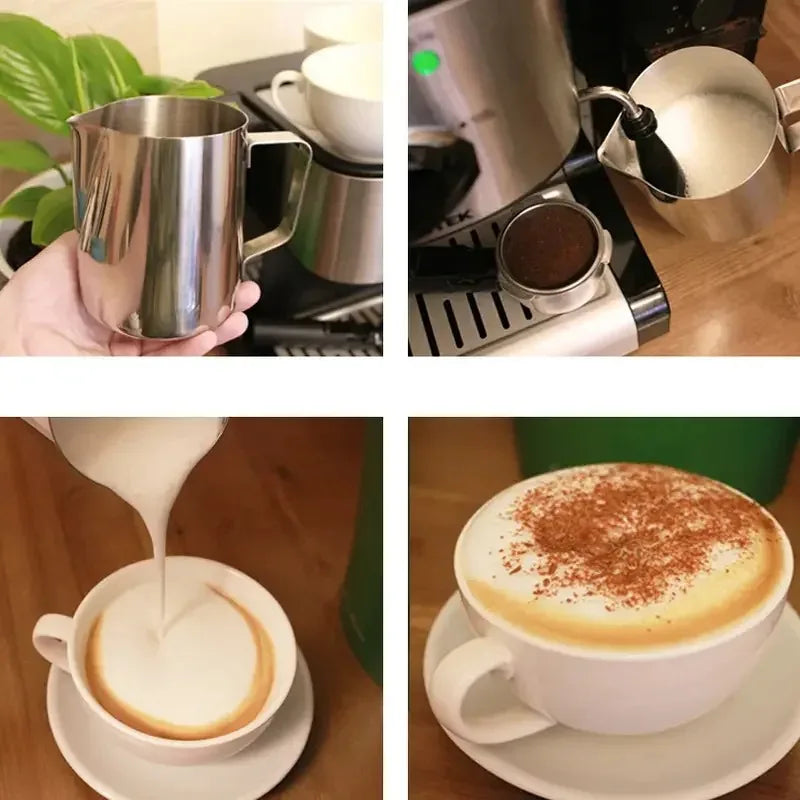 Stainless Steel Scale Lahua Cup 350/600/1000ml Milk Jugs Milk Craft Milk Pitcher Coffee Latte Frothing Art Jug Pitcher Mug Cup