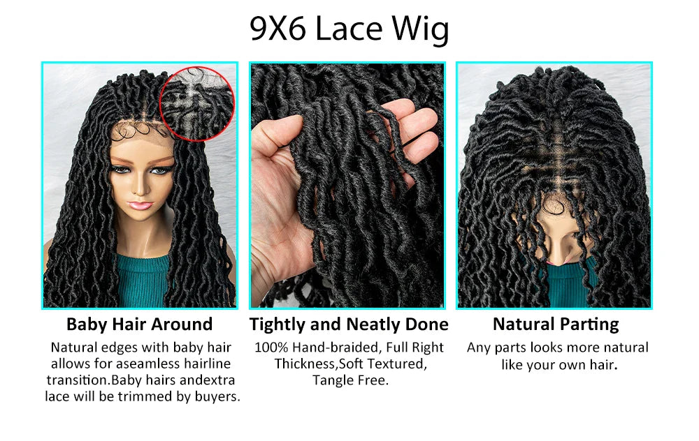 HD Transparent Lace Braided Wig with Lambswool Curls