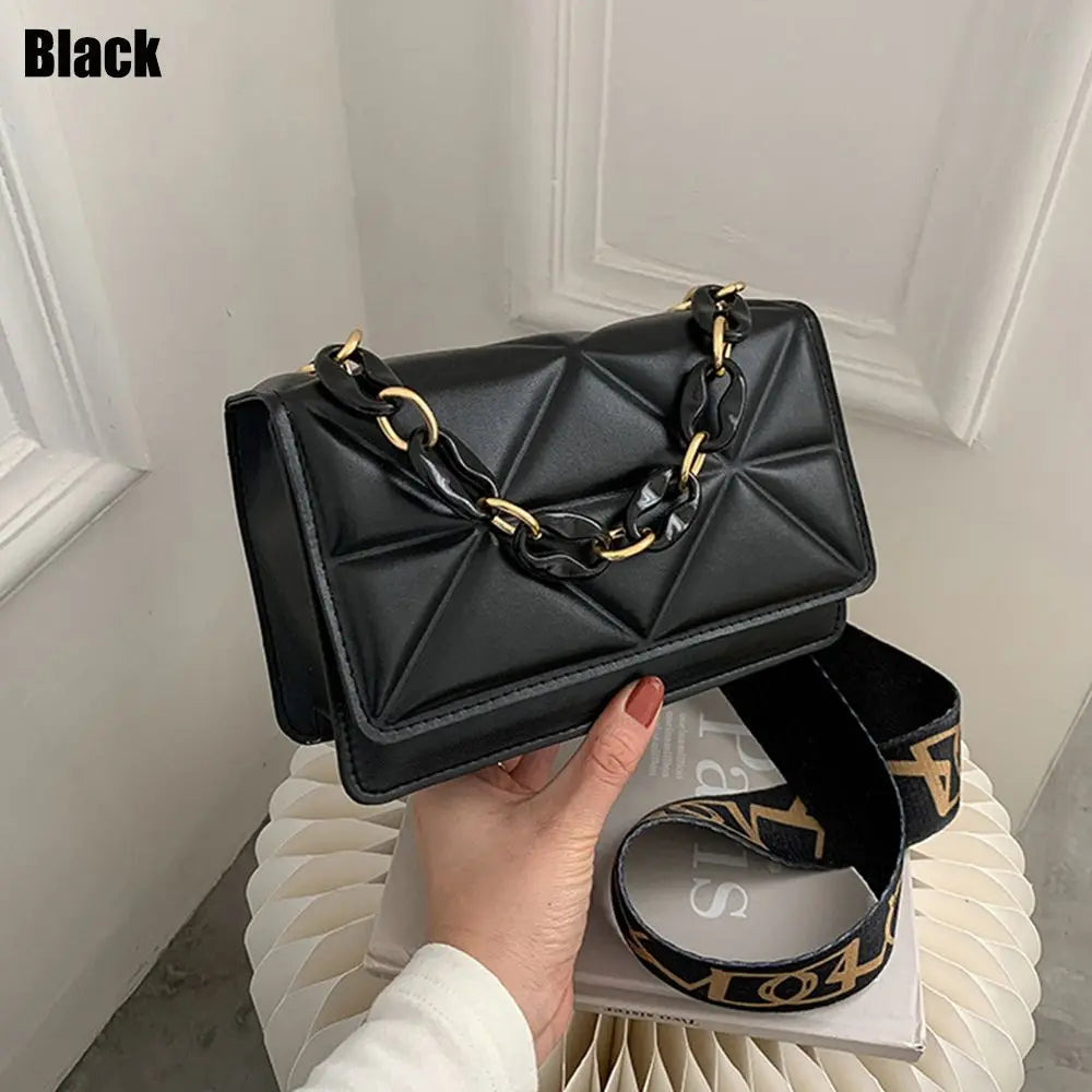 Large Capacity Shoulder Bag Women | Female Fashion Casual Handbags & PU Leather Crossbody Clutch Flap Bag (Streetwear Accessory)