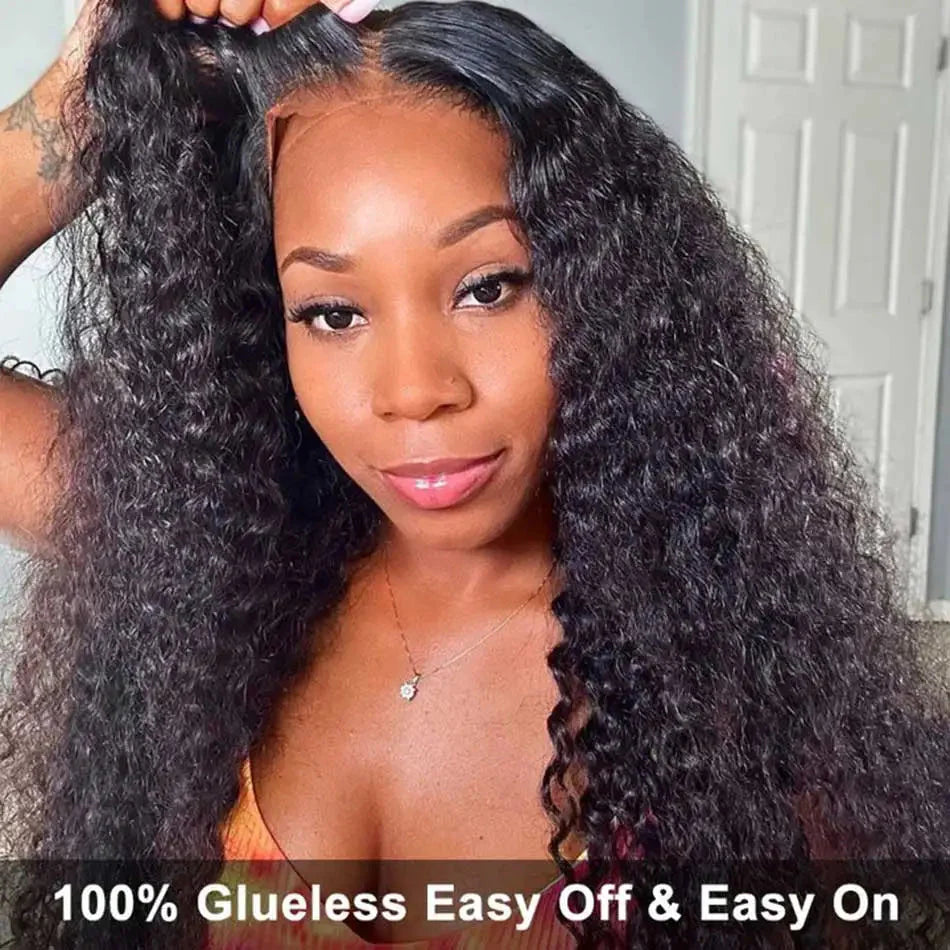 Glueless | Human Hair | Ready To Wear | Bleached Knots | Pre Cut | HD Transparent Lace | Jerry Curly | Peruvian Hair | Remy HairWigs