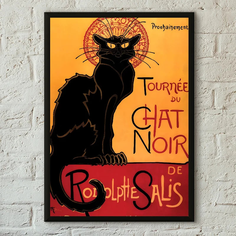 Modern Pop Black Cat Wall Art Poster Poster Paper Print Home Living Room Bedroom Entrance Bar Cafe Art Painting Decoration