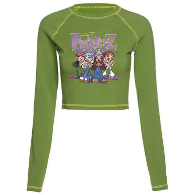 Women's Y2K Gothic Cartoon Print T-Shirt Trendy