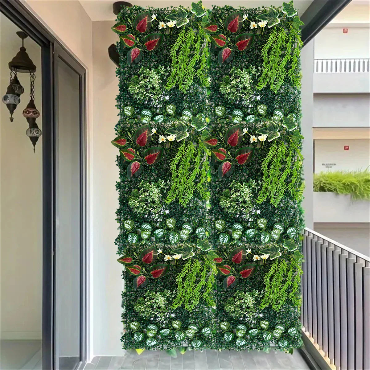 Artificial Ivy & Fern Leaf Wall Panel Plastic Greenery Backdrop for Weddings Parties Events Outdoor/Indoor Decor Party Backdrop