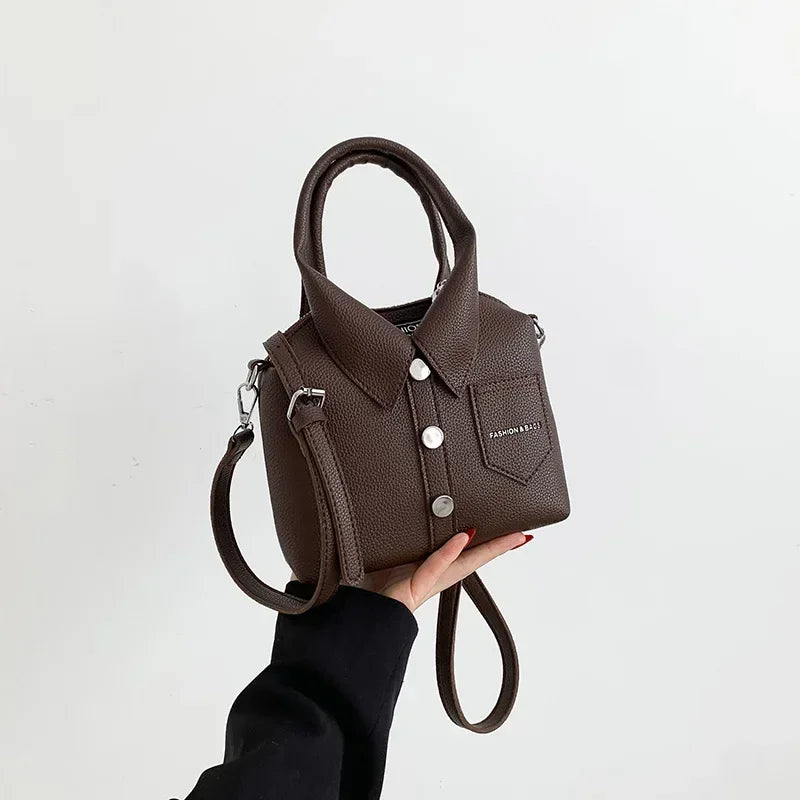 Designer Style Square Compact Shoulder & Crossbody Bag | High Quality PU Leather Handbag for Women (Zipper Closure, Unique Design)