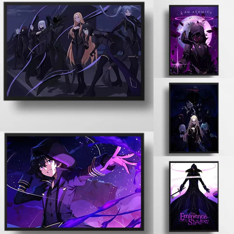 The Eminence in Shadow Anime Covers Poster Canvas Printing Japanese Anime Wall Art Decor I AM ATOMIC Animation Gaming Room Decor