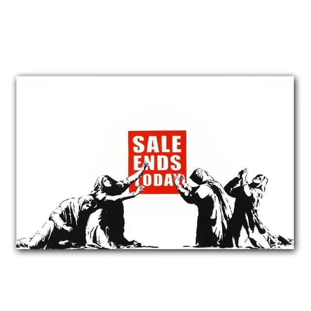 Girl and Red Balloon Banksy Art Nordic Characters Canvas Painting  Mural  Poster Living Room Bedroom Bar Home Decoration
