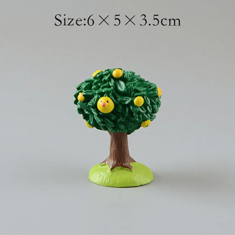 ZAKKA Cute Drinking Cat Figuines Shiba Inu Soak In The Bath Resin Model Pomelo Tree Fairy Garden Home Desktop Decoration gifts