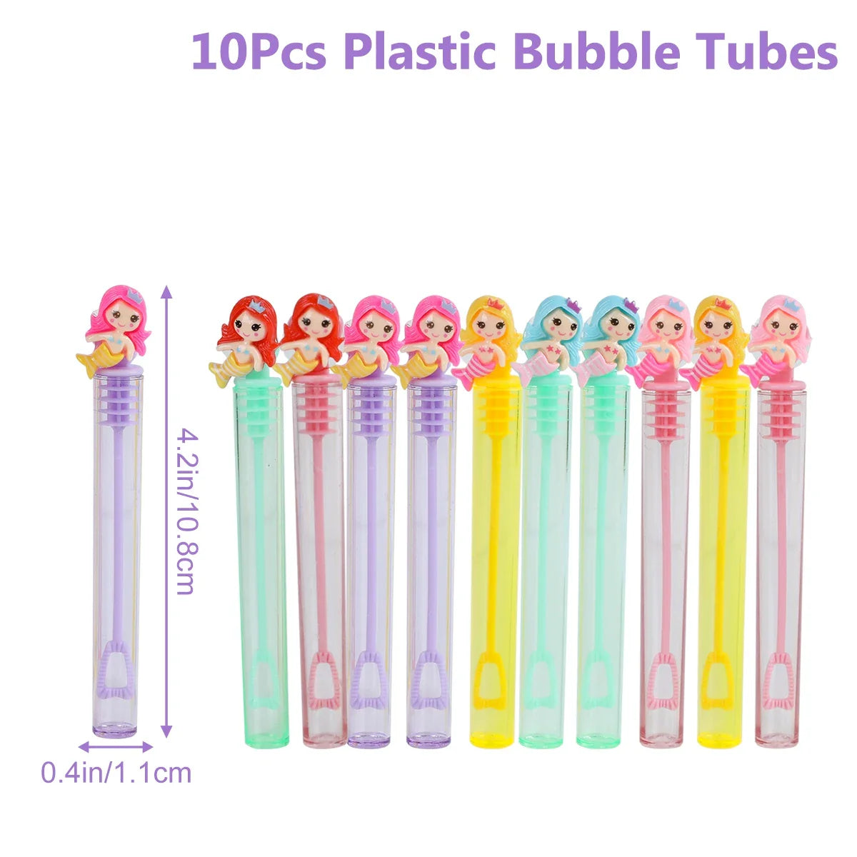 Mermaid Bubble Tube Soap Bottle Little Mermaid Birthday Party Decor Kids Wedding Baby Shower Party Gifts for Guests  Favors Toys