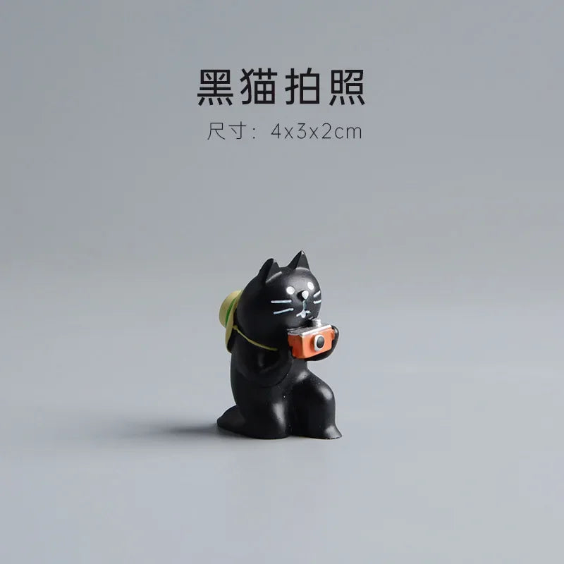 1pc Cartoon Cat Frog Bear Yellow Chair Computer Model Office Ornament Mini Home Decor Crafts Accessories Desktop Figurines Gift