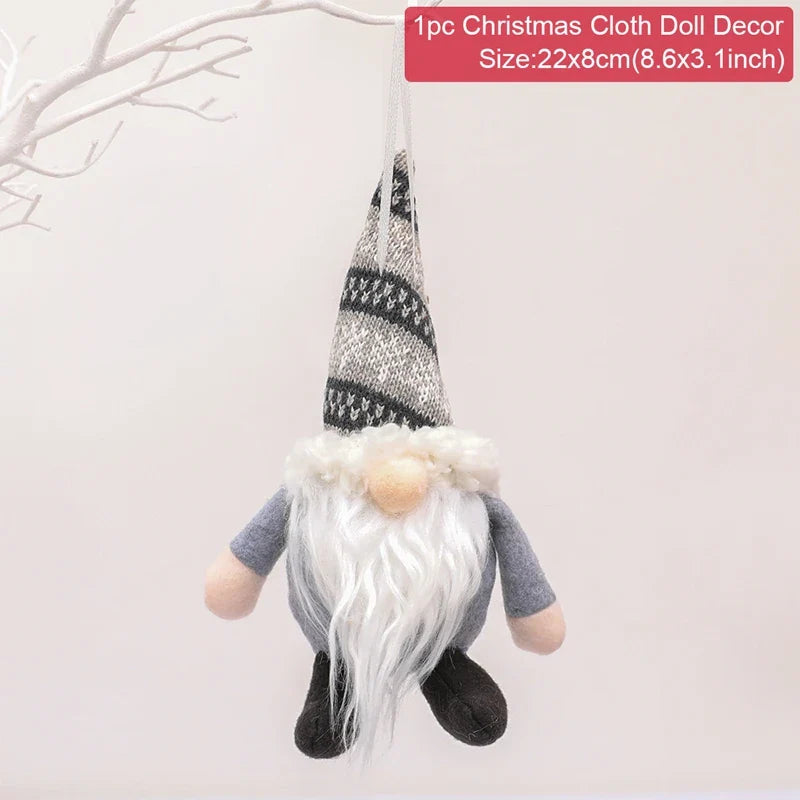 Santa Claus Doll Chirstmas Decorations Home 2025 Decor Table Elk Doll Christmas Ornaments Xmas Navidad Gifts Happy New Year 2026