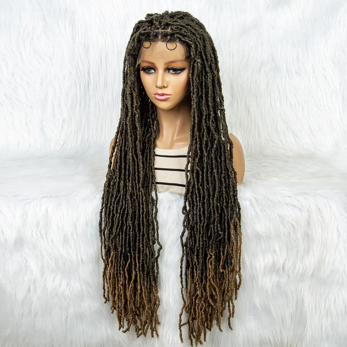 KIMA 36" Colorful Dreadlocks Braids Wig | Full Lace Front & Baby Hair
