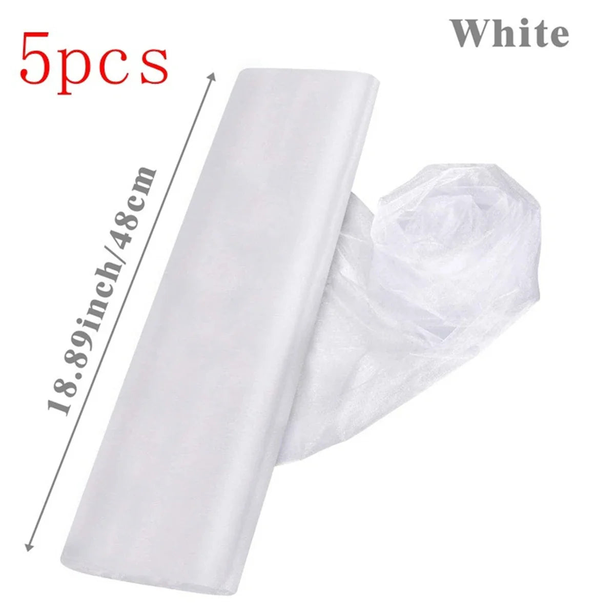 5/10m Wedding Decoration Tulle Roll Crystal Organza Sheer Fabric For Wedding Birthday Party Backdrop Weeding Chair Sashes Decor