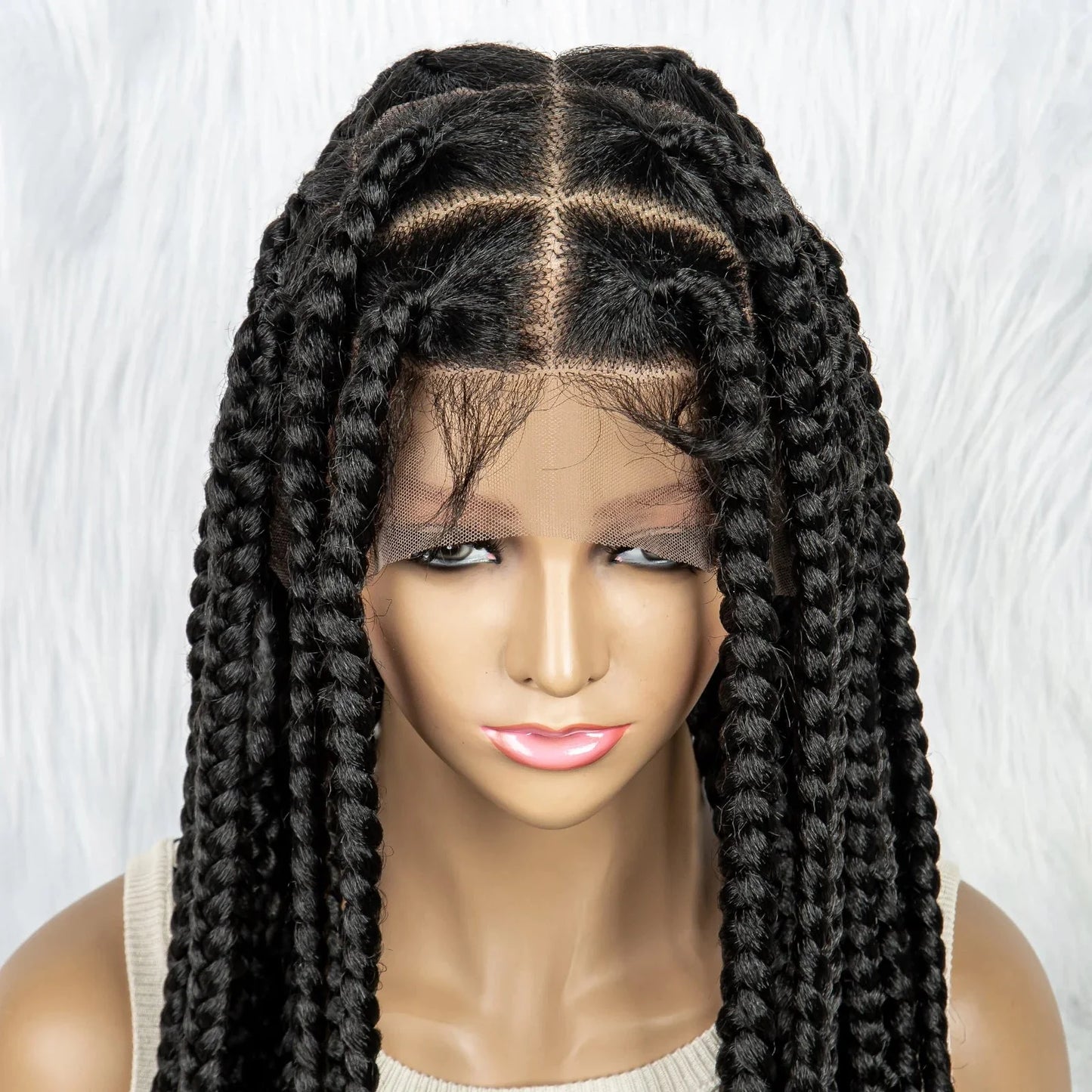 HD Lace Knotless Square Box Braids Wig | Full Lace | Baby Hair | Black Women