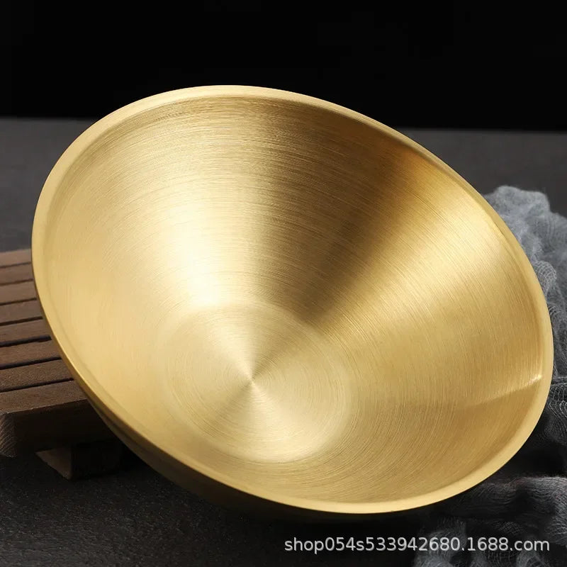 Gold Mixed Noodles, Instant Noodles, 304 Stainless Steel Bowls, Heat Insulation, Japanese Lamian Noodles Bowls.