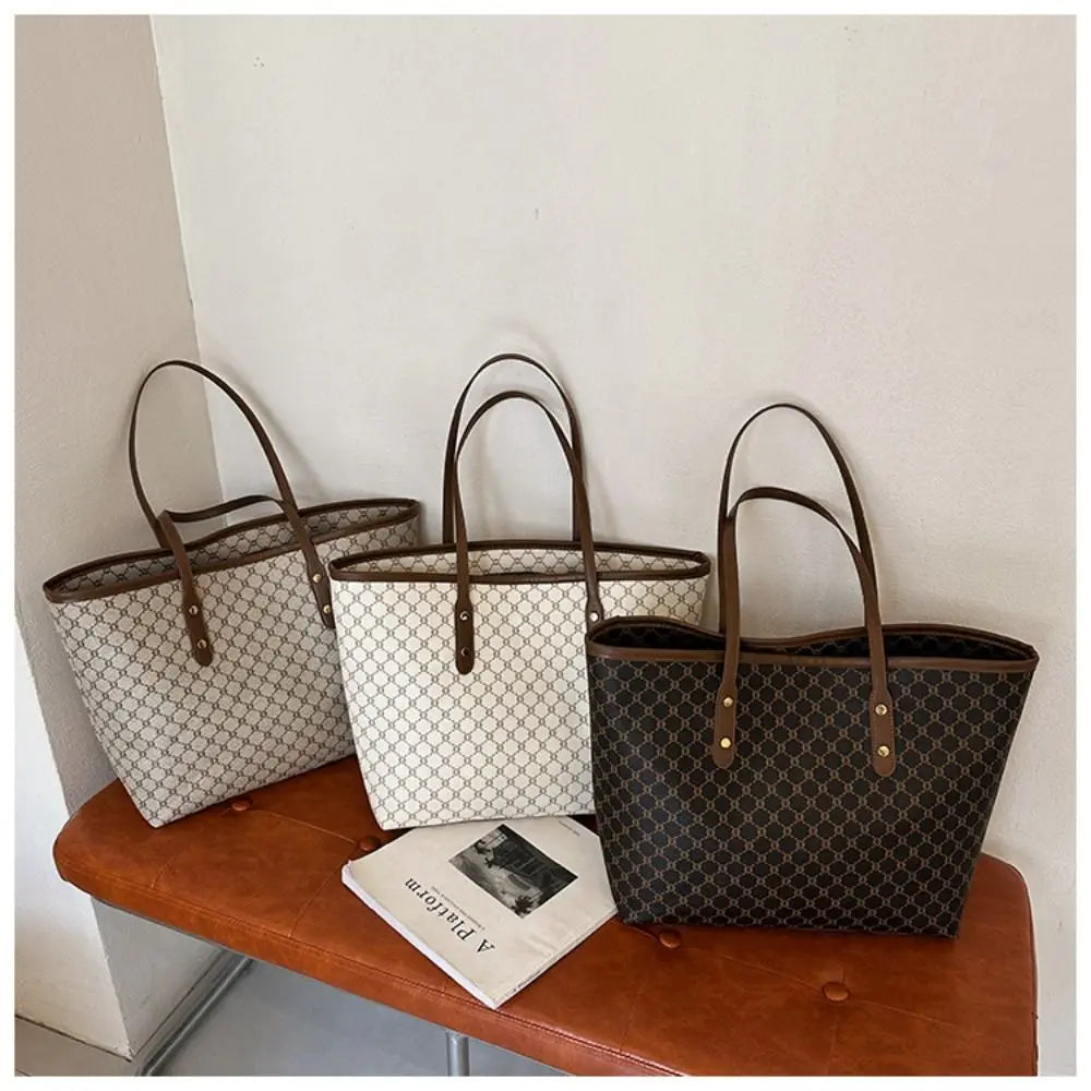 Fashion Women's Handbags | Classic Design Shoulder Bag & Large Capacity Tote Bag (Ladies Casual Commuting Bag)