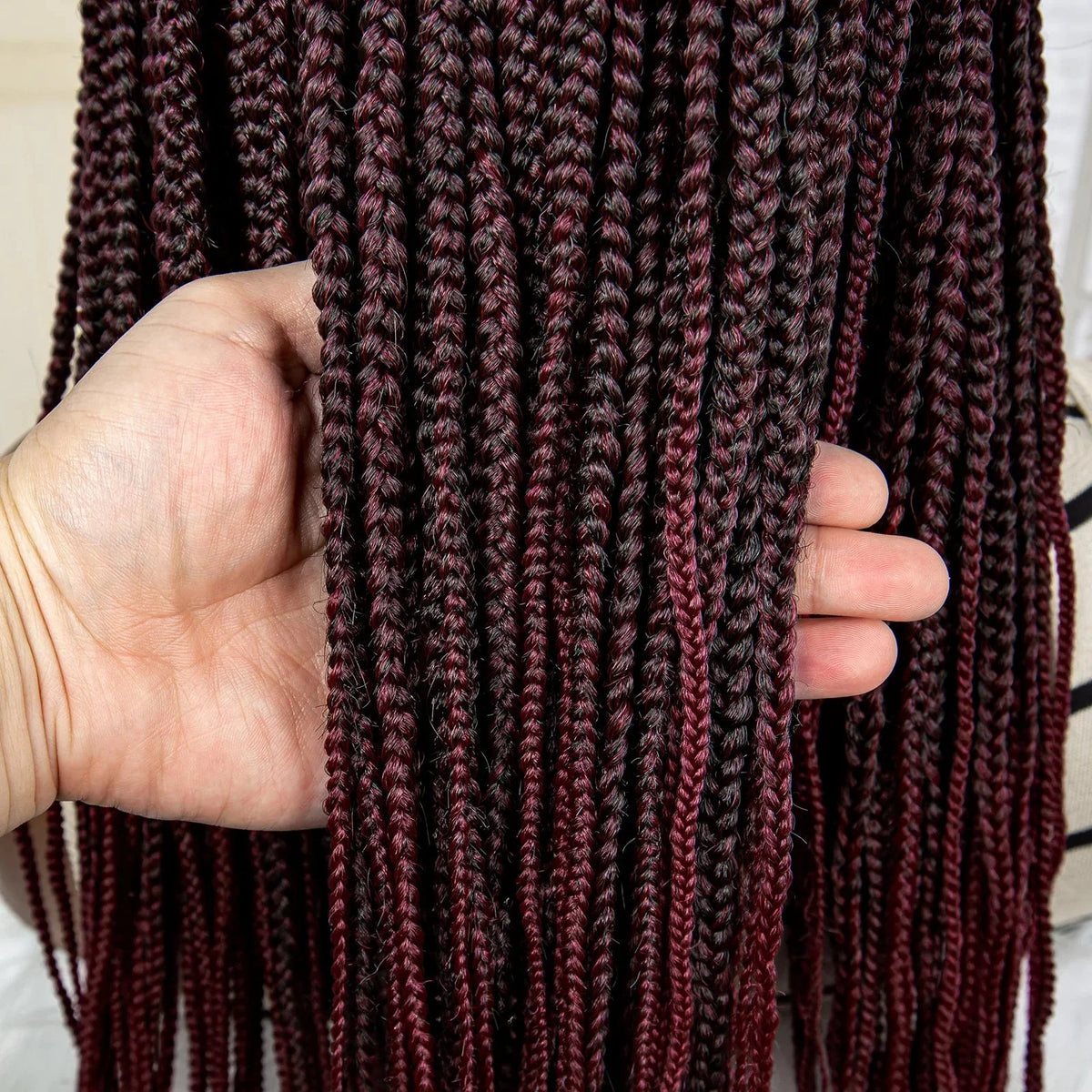 24" Full Lace Knotless Box Braided Wig | Lace Frontal Cornrow Braids | Baby Hair Synthetic Wig for Women