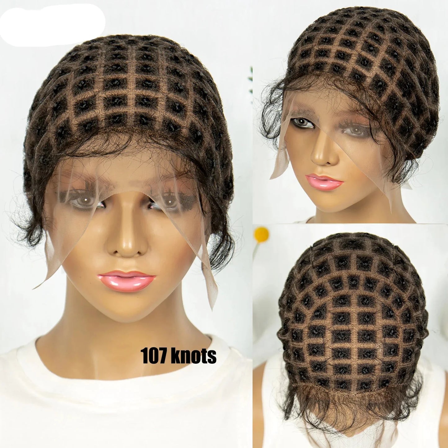 Kima Pre-Parting Double Lace Wig Cap for Boho Crochet Braids with Baby Hair