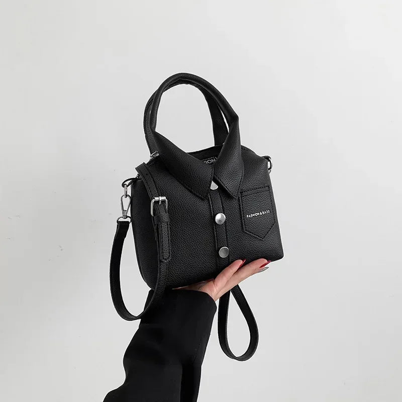 Designer Style Square Compact Shoulder & Crossbody Bag | High Quality PU Leather Handbag for Women (Zipper Closure, Unique Design)