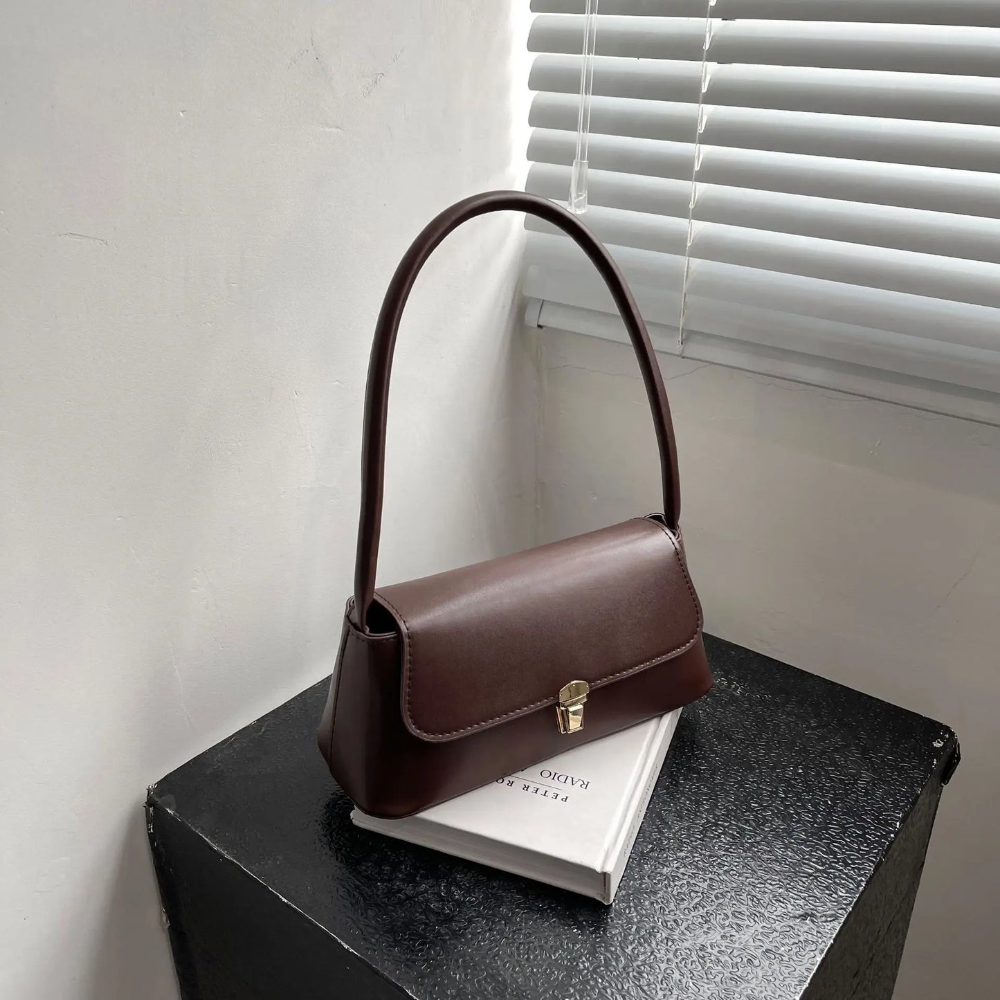 Women's Shoulder Bag Handbag | Retro Underarm Bag & Fashion Simple Solid Color New Hand Shoulder Bag