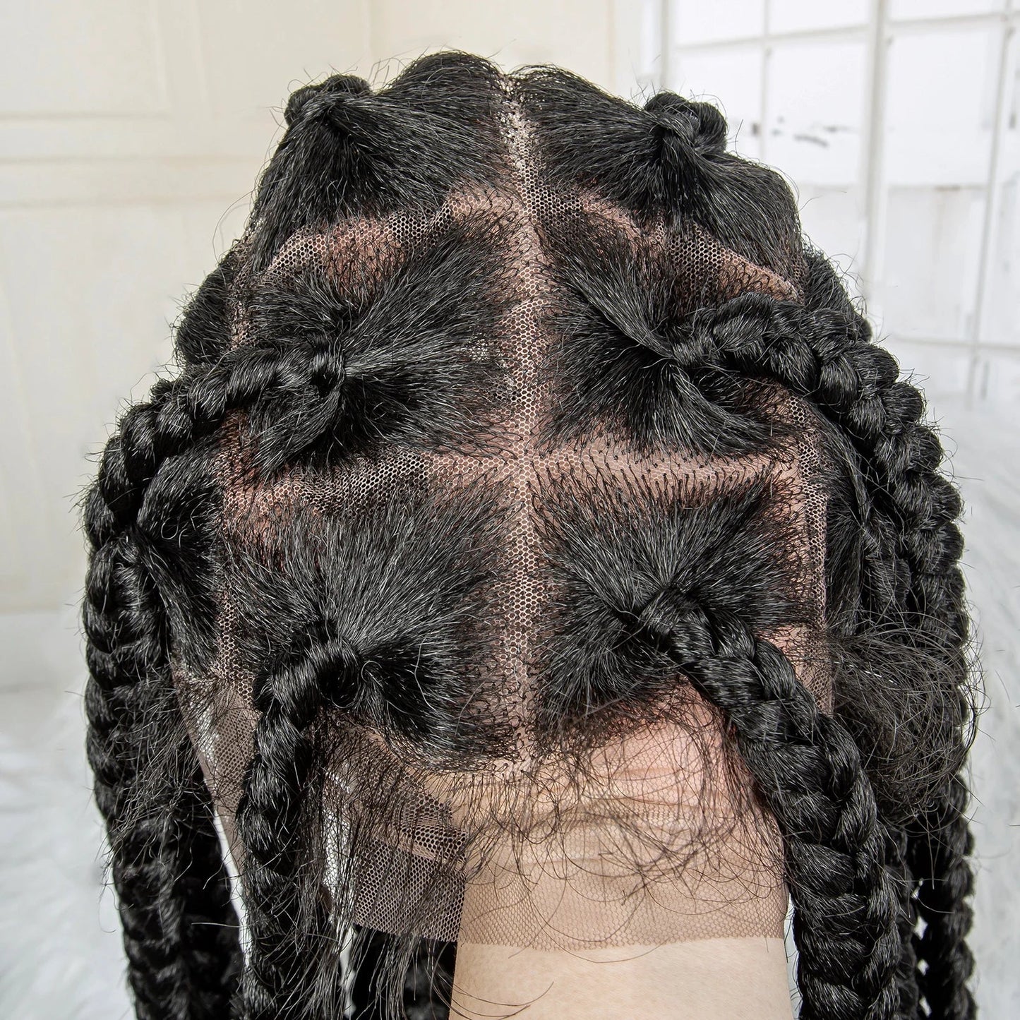 Jumbo Cornrow & Knotless Box Braids Wig | Full Lace | Baby Hair | Black Women