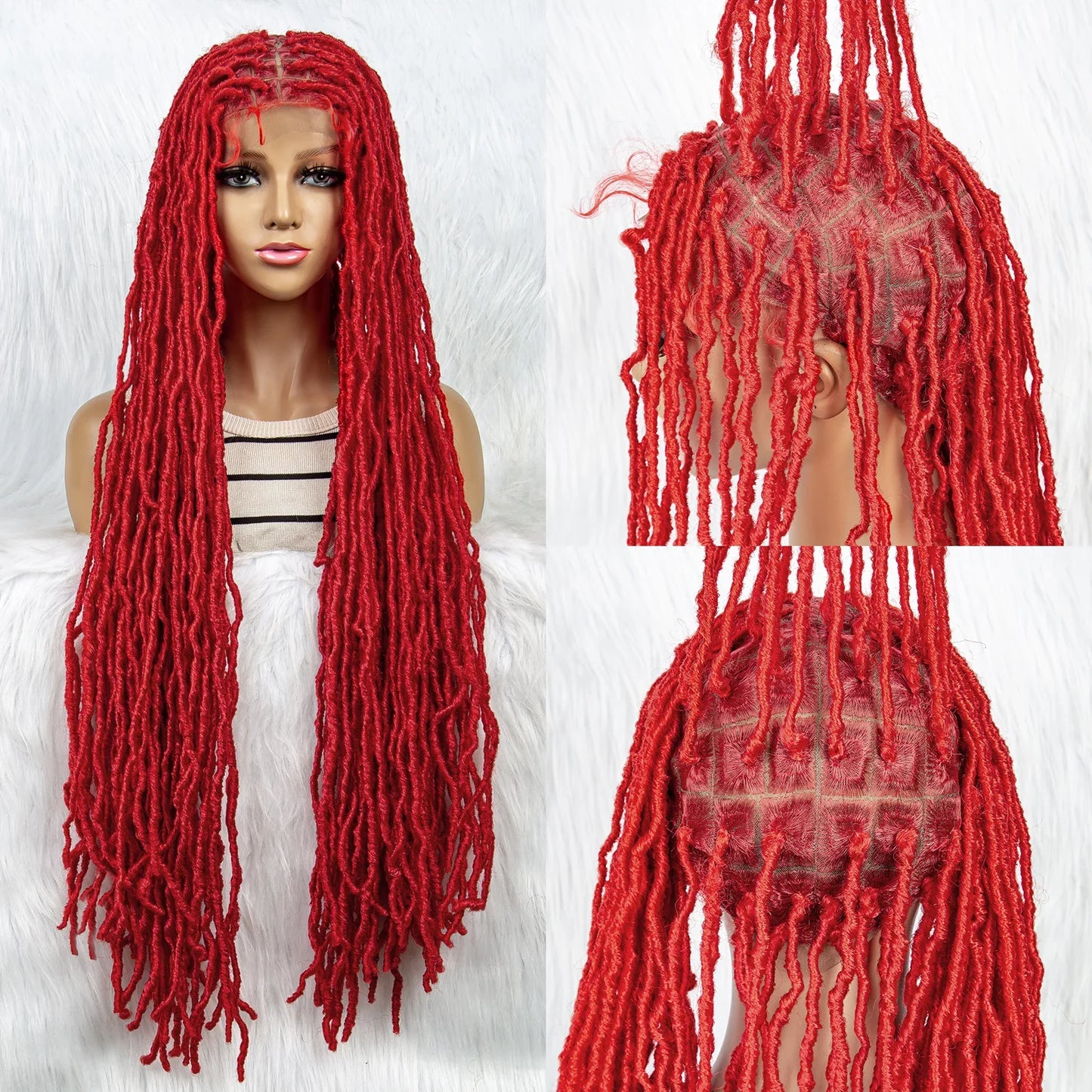 KIMA 36" Colorful Dreadlocks Braids Wig | Full Lace Front & Baby Hair