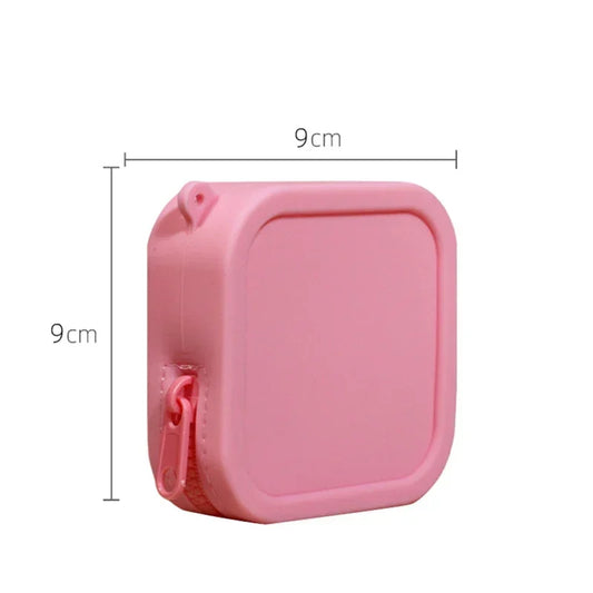 Waterproof Solid Color Silicone Wallet & Coin Purse | Mini Zipper Organizer Travel Pouch (Cosmetic Bag, Earphone Bag for Students)