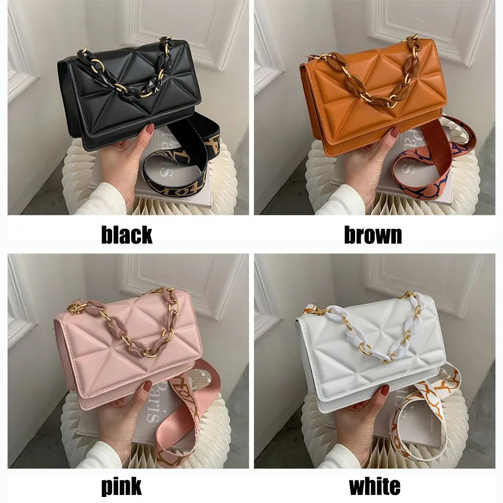 Large Capacity Shoulder Bag Women | Female Fashion Casual Handbags & PU Leather Crossbody Clutch Flap Bag (Streetwear Accessory)