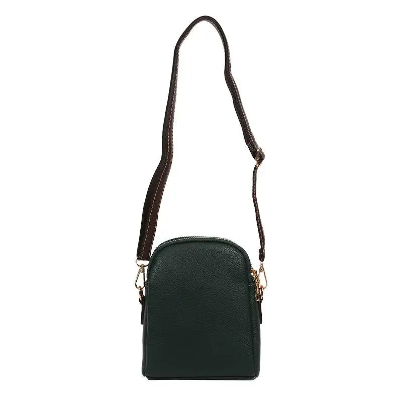 Fashion Leather Crossbody Bag for Women | Mini Shoulder Bag & Flip Zipper Messenger Bag (Students' Small Handbag)