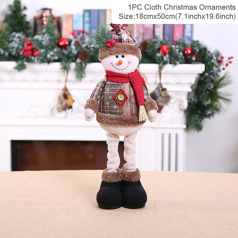 Santa Claus Doll Chirstmas Decorations Home 2025 Decor Table Elk Doll Christmas Ornaments Xmas Navidad Gifts Happy New Year 2026