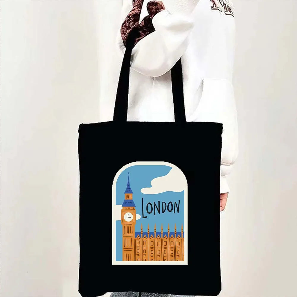 Woman's Large Capacity Canvas Tote Bag | Stylish Travel & Shopping Shoulder Handbag (Work, Gym, Grocery, Eco-Friendly)