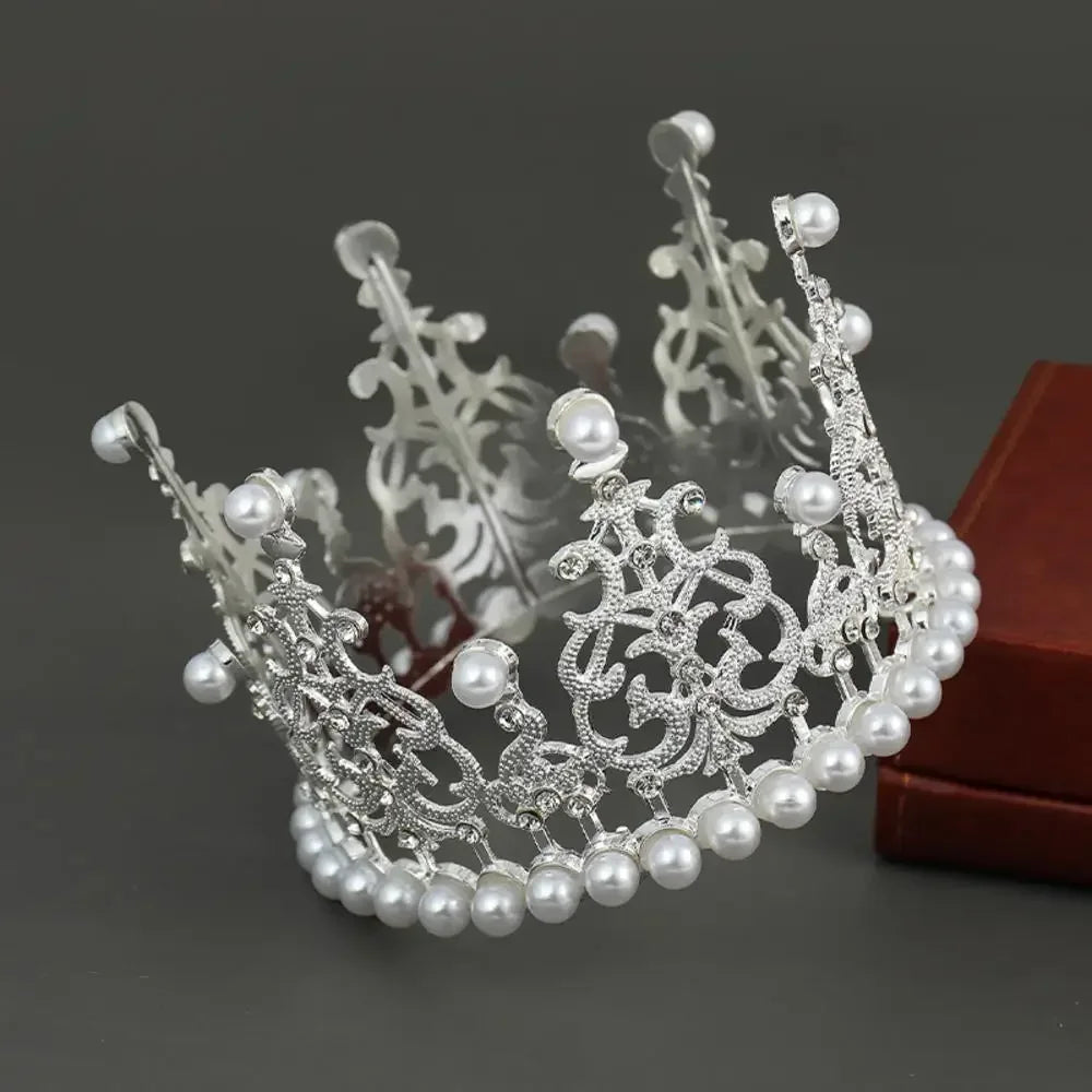 Rhinestone Crown Baking Cake Topper Headwear Decoration Children's Hair Accessories Princess Wedding Birthday Party Supplies New