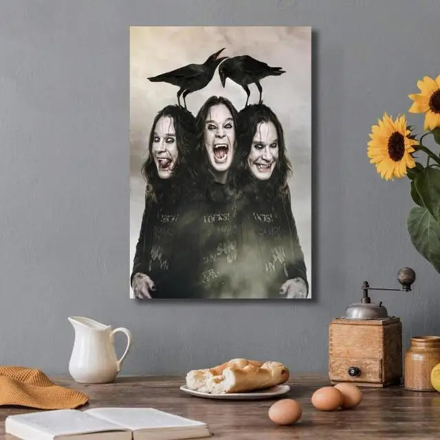 Ozzy Osbourne Band Art Poster Heavy Metal Band Rock Canvas Painting  Wall Art Picture Print Modern Family Bedroom Decor Posters