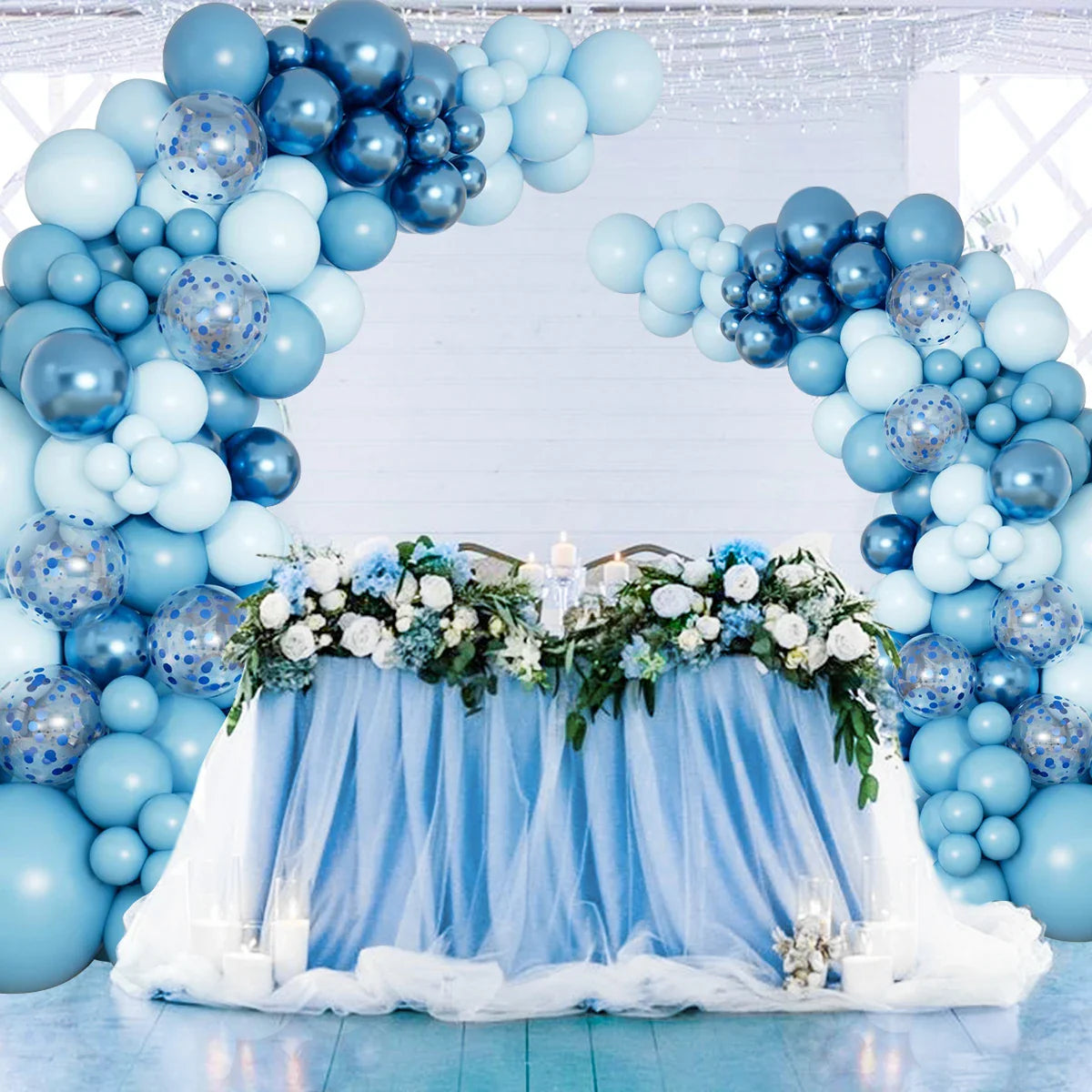 Blue Balloons Garland Arch Kit Birthday Party Decoration Kids Boy Wedding Birthday Party Supplies Baby Shower Decor Latex Ballon