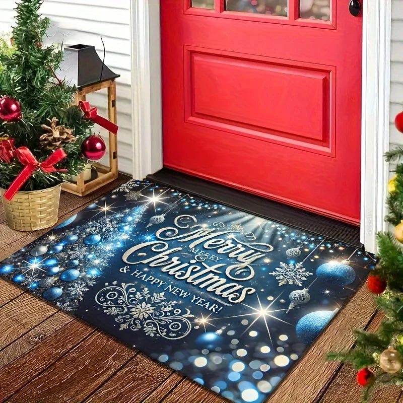 VIKAMA Christmas carpet soft doormat Christmas tree romantic floor mat living room carpet Rug For Bedroom Welcome Mat Outdoor
