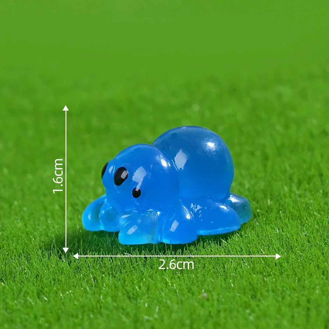 10/50Pcs Simulation Luminous Resin Spider Fairy Garden Miniature Ornaments Decoration DIY Jewelry Making Blind Bag accessories