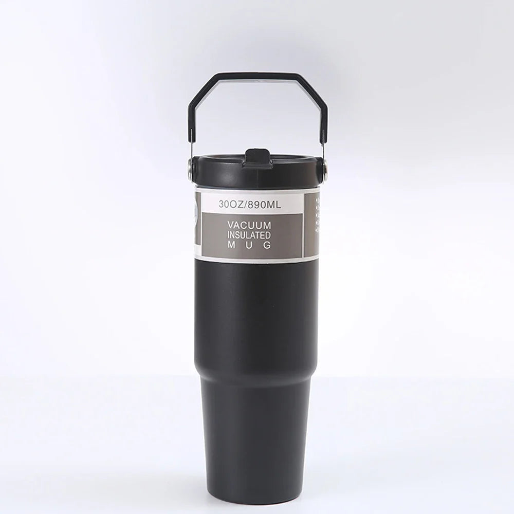 30 Oz Insulated Mug 304 Stainless Steel Drinkware Vacuum Insulation BPA free Tritan Material, Perfect for Iced and Hot Drinks