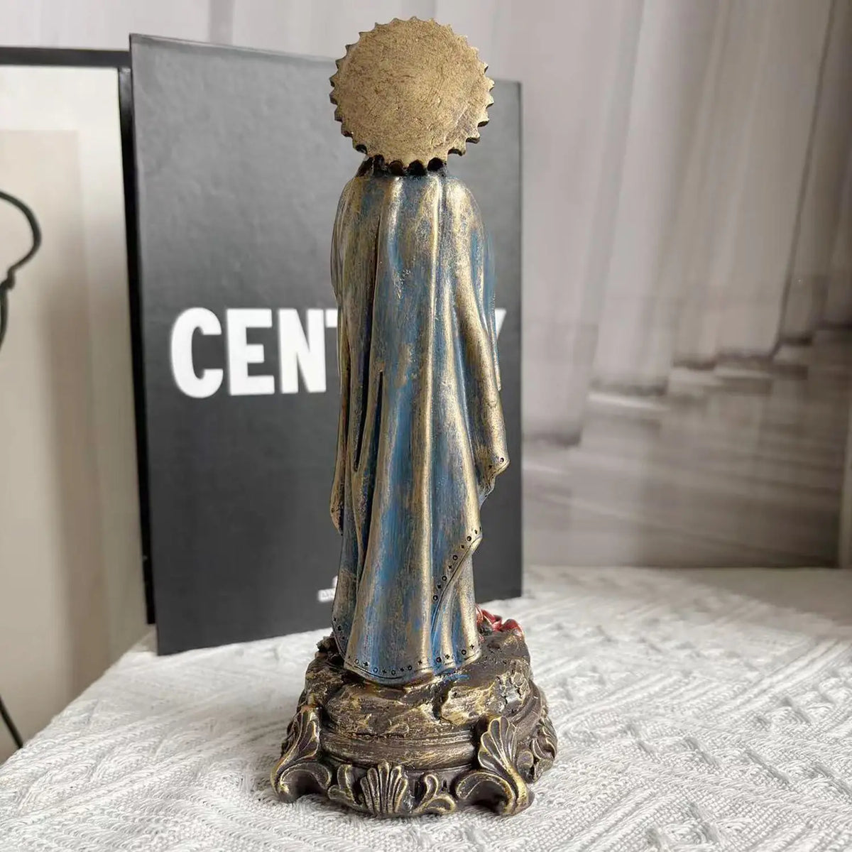 Virgin Mary Blessing Statue, Hand-Painted Resin Figurine, Prayer Altar Decor, Holy Religious Art, Christian Gift for Home Church