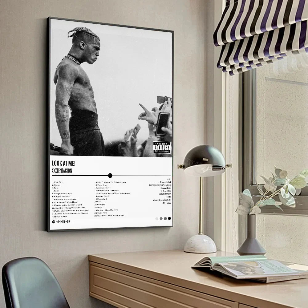 XXX-Tentacion Rock Rapper Music Albums Poster HD Posters Home Room Bar Cafe Decor Art Wall Painting Picture