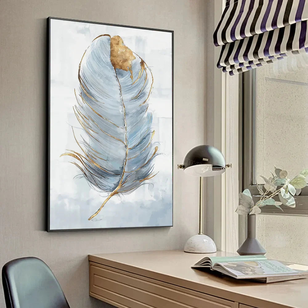 Scandinavian Golden Style Flower Nordic Art Poster Canvas Painting Wall Poster